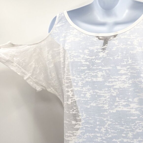 BCBGMAXAZRIA BCBG Y2K Peace Sign Graphic Sheer Burnout Swim Cover Up Dress - Picture 5 of 7